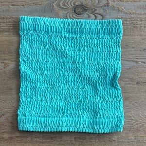 No Boundaries Aqua Smocked Tube Top